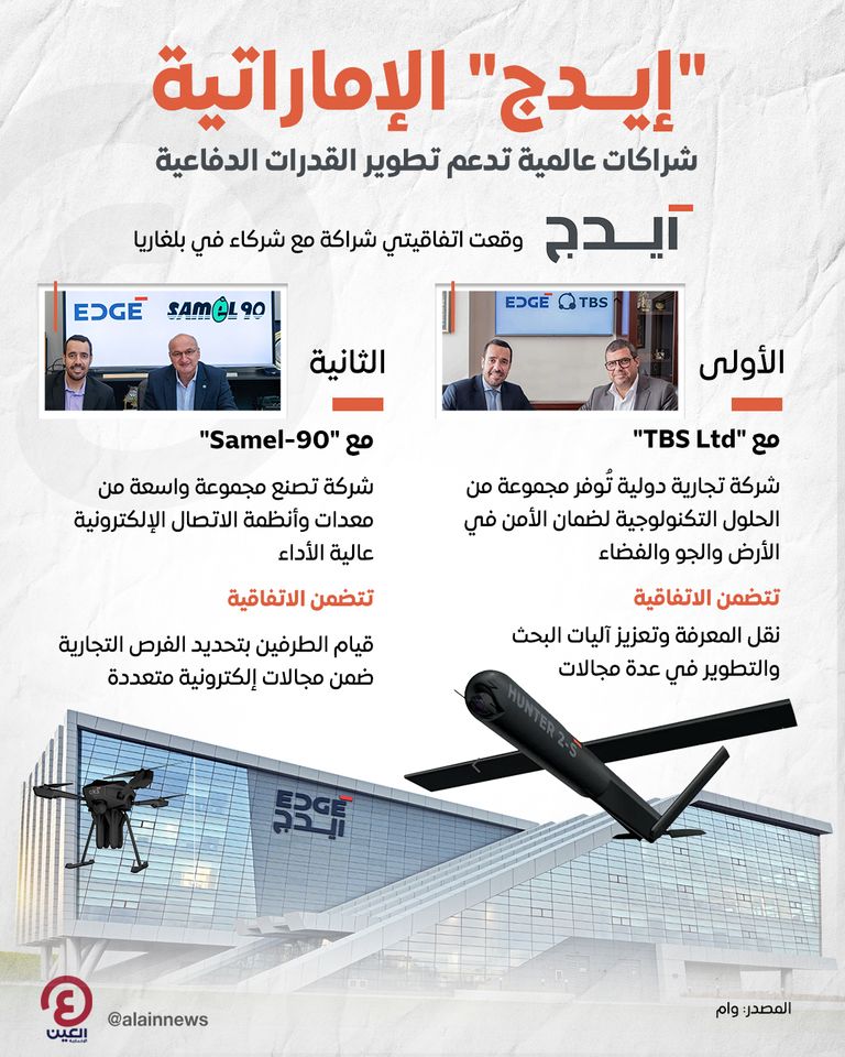 "إيدج" الإماراتية.. شراكات عالمية تدعم تطوير القدرات الدفاعية