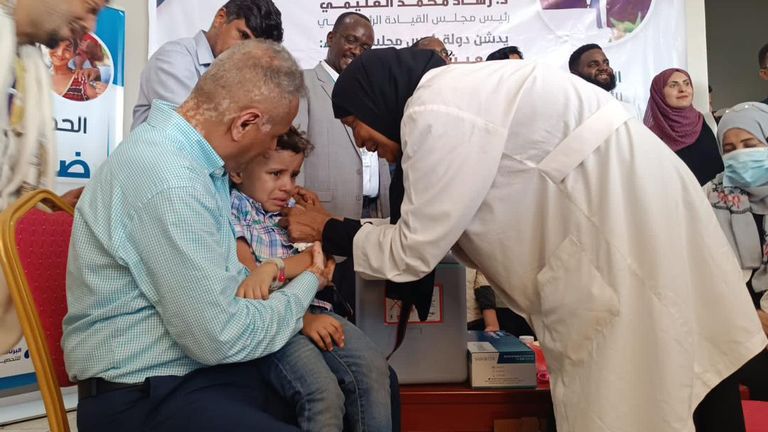 حملة التحصين ضد الحصبة والحصبة الألمانية في اليمن