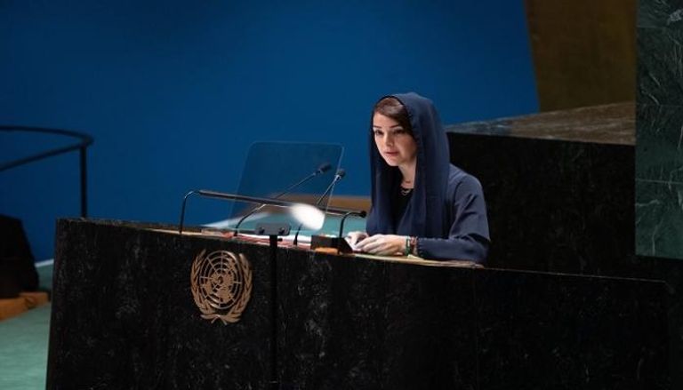 ريم الهاشمي، وزيرة دولة لشؤون التعاون الدولي أمام الأمم المتحدة