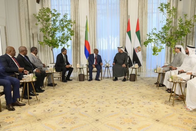 الشيخ محمد بن زايد آل نهيان وغزالي عثماني