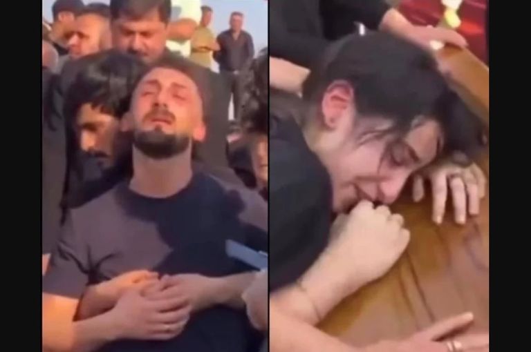 من تشييع جثامين ضحايا حريق زفاف العراق