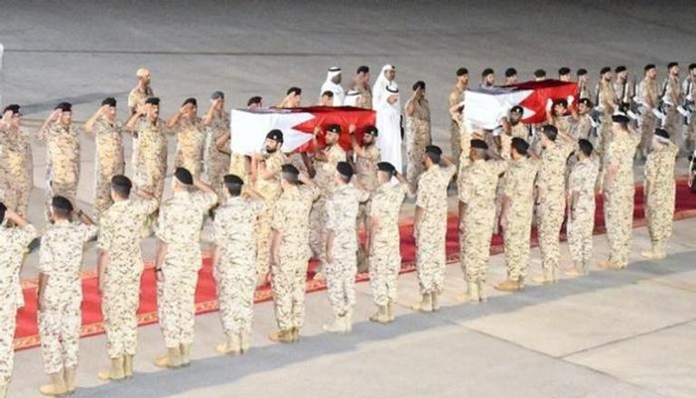 وصول جثامين شهداء قوة البحرين بالتحالف