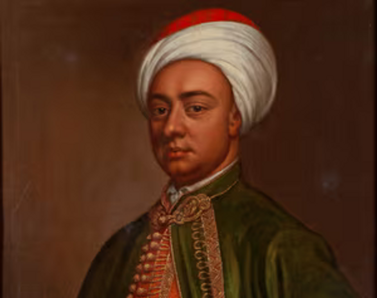 الخادم التركي، إرنست أوغست مصطفى صورة لعائلة ملكية بجوارها مجموعة من الخدم