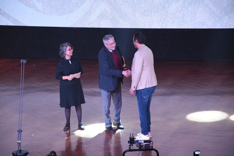 نجيب ساويرس خلال كلمته بحفل توزيع الجوائز