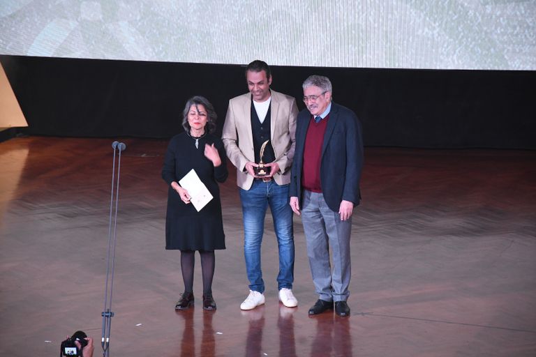 نجيب ساويرس خلال كلمته بحفل توزيع الجوائز