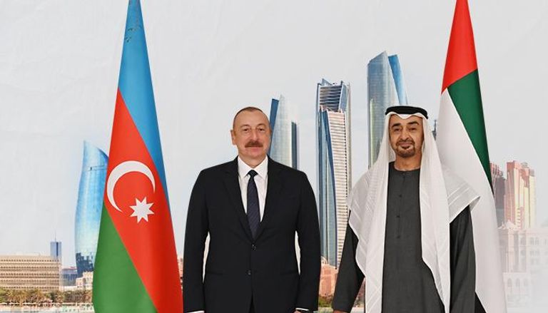 الشيخ محمد بن زايد آل نهيان ورئيس أذربيجان إلهام علييف