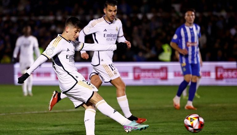 غولر خلال مباراة ريال مدريد وأراندينا في كأس ملك إسبانيا