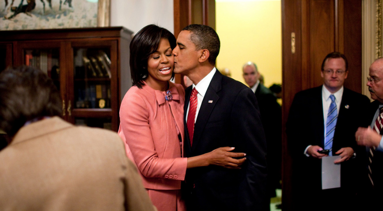 أوباما وزوجته