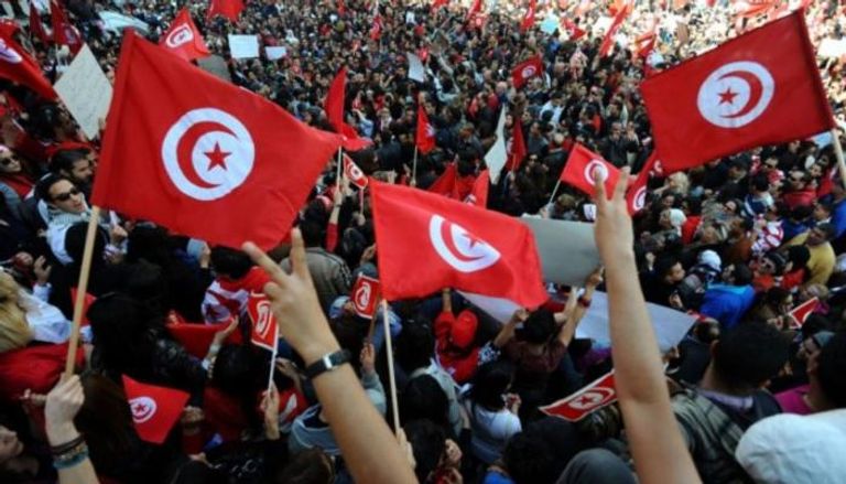 جانب من احتجاجات 2011 في تونس 