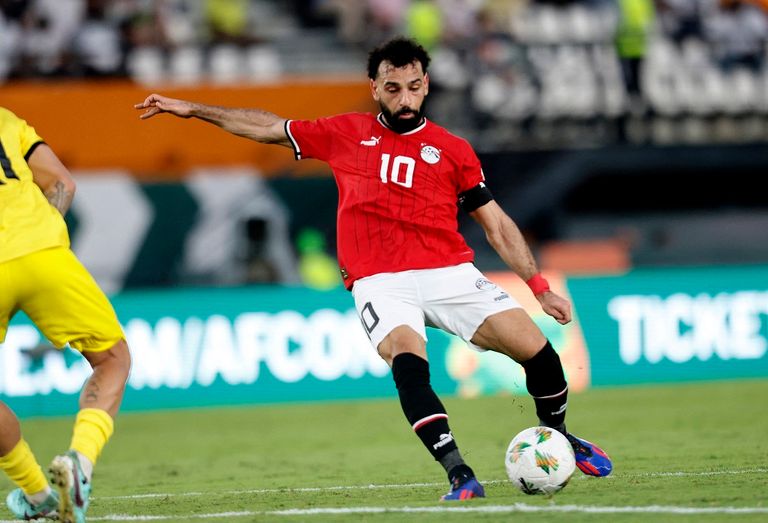 محمد صلاح في مباراة مصر وموزمبيق في كأس أمم أفريقيا مباراة مصر وموزمبيق في كأس أمم أفريقيا
