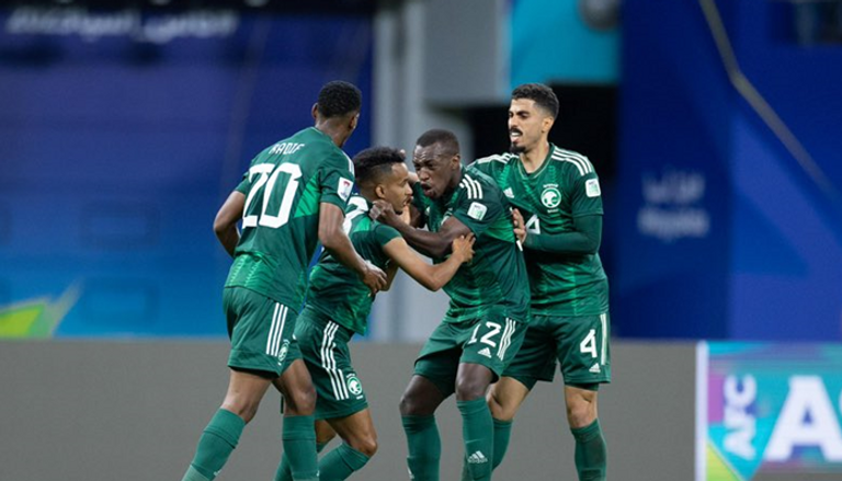 المنتخب السعودي من مباراة السعودية وعمان - كأس آسيا 2023