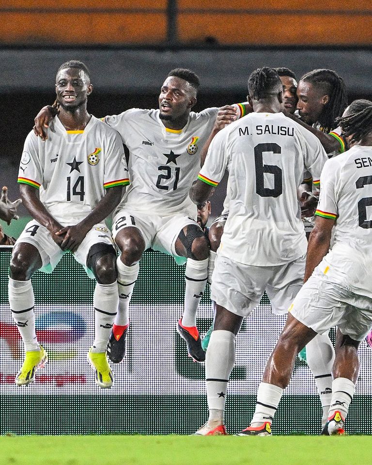 احتفال لاعبي غانا