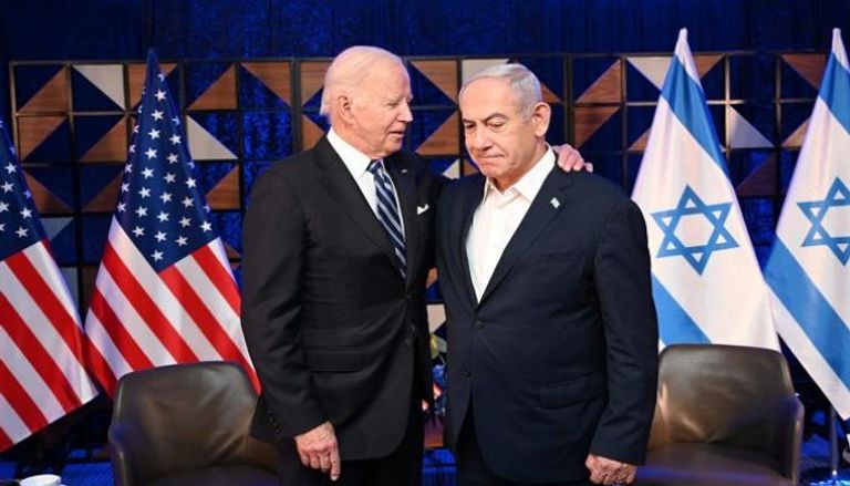 لقاء سابق بين الرئيس الأمريكي بايدن ورئيس الوزراء الإسرائيلي نتنياهو