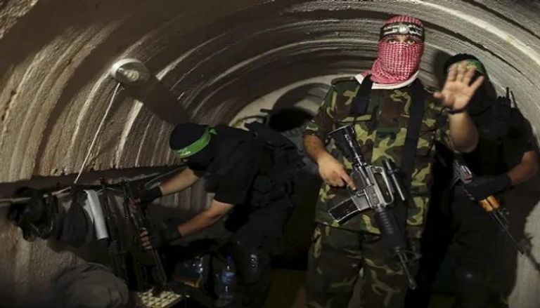 عناصر من حركة حماس في الأنفاق