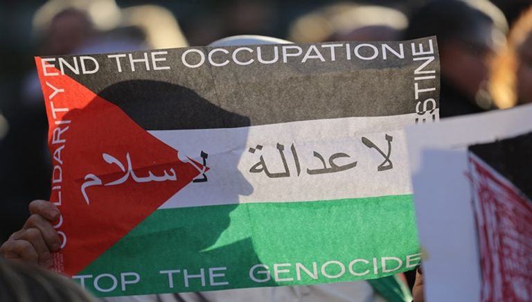 احتجاجات مؤيدة للفلسطينيين في مدريد - أ ف ب