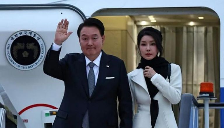 الرئيس الكوري الجنوبي وزوجته