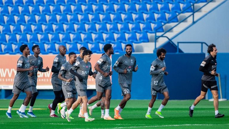 الهلال يستعد لمباراة إنتر ميامي في كأس موسم الرياض الهلال وإنتر ميامي