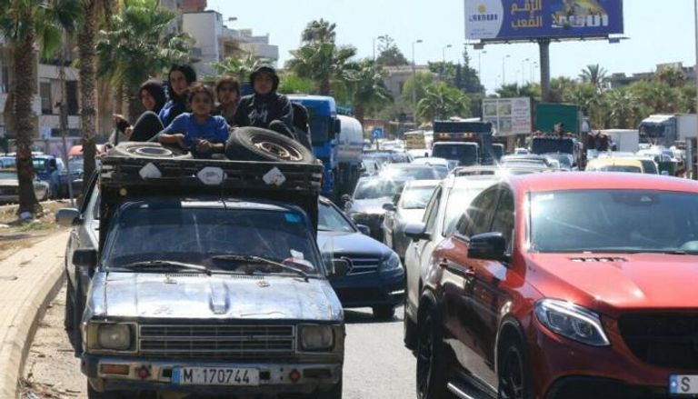 حركة نزوح في لبنان جراء القصف الإسرائيلي