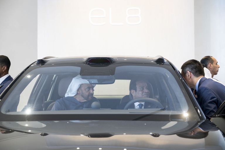 الشيخ محمد بن زايد آل نهيان والرئيس المصري عبدالفتاح السيسي - وام