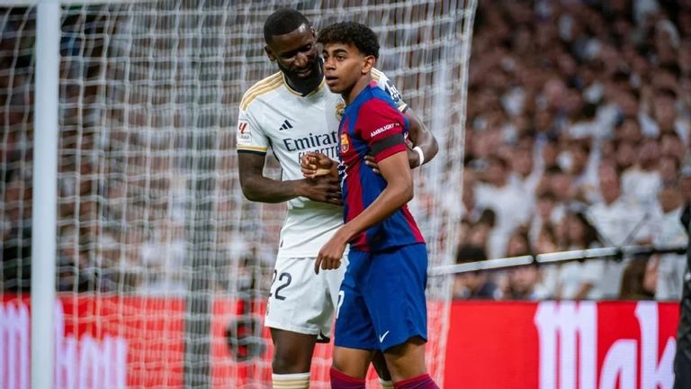 روديغر ولامين يامال لامين يامال نجم برشلونة