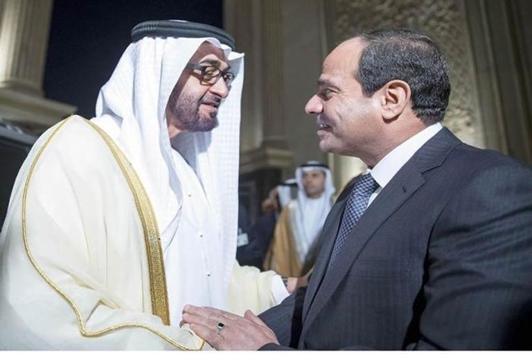 الشيخ محمد بن زايد آل نهيان والرئيس المصري 