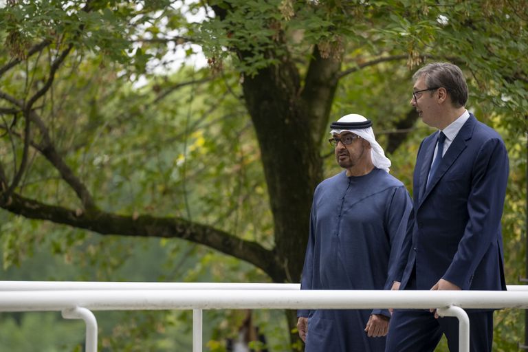 الشيخ محمد بن زايد آل نهيان ورئيس صربيا