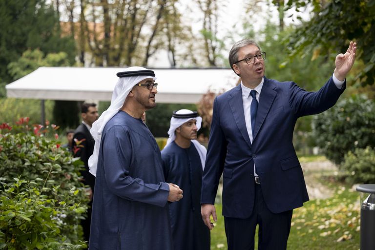 الشيخ محمد بن زايد آل نهيان ورئيس صربيا