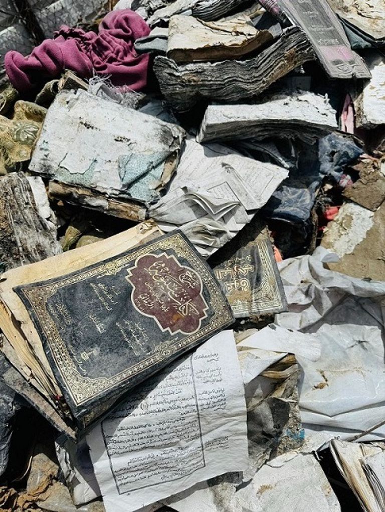 مسجد مدمر في غزة