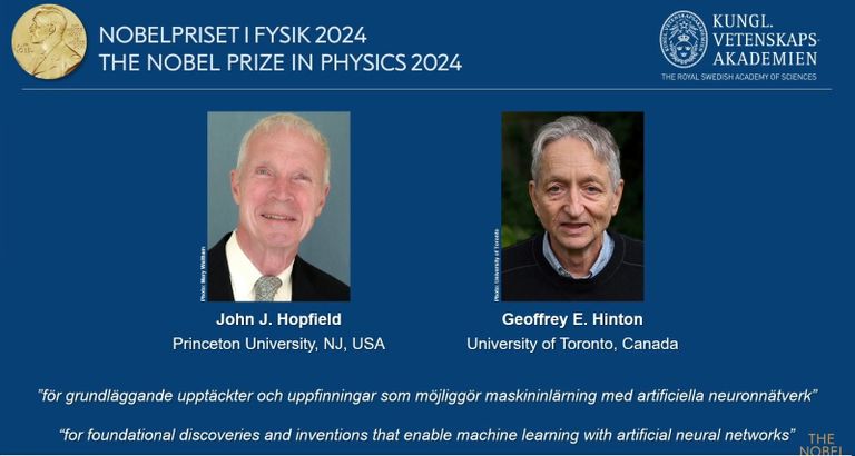 الأمريكي جون هوبفيلد والكندي جوفري هينتون