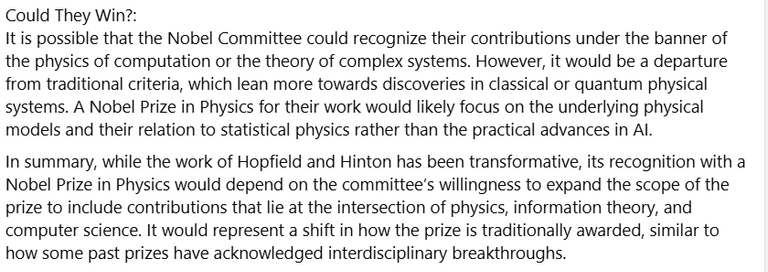 جانب من إجابة تشات جي بي تي جون وجيفري الحائزان على نوبل الفيزياء 2024