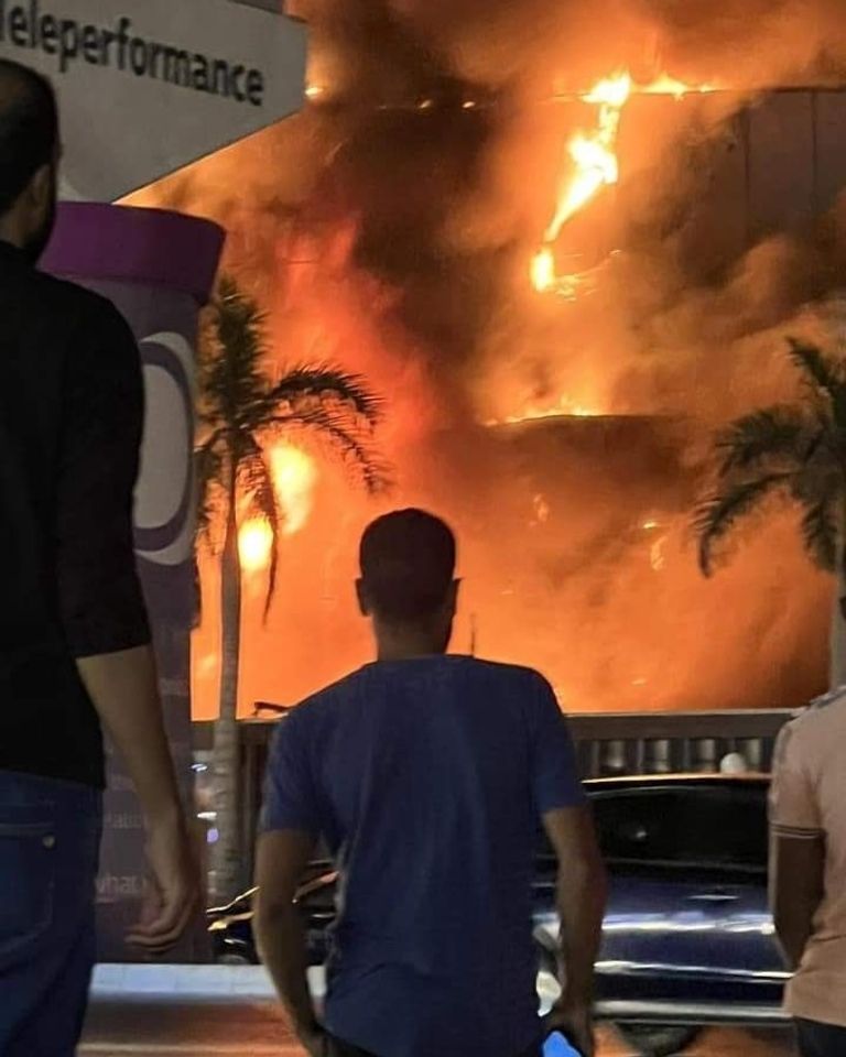 حريق التجمع الخامس