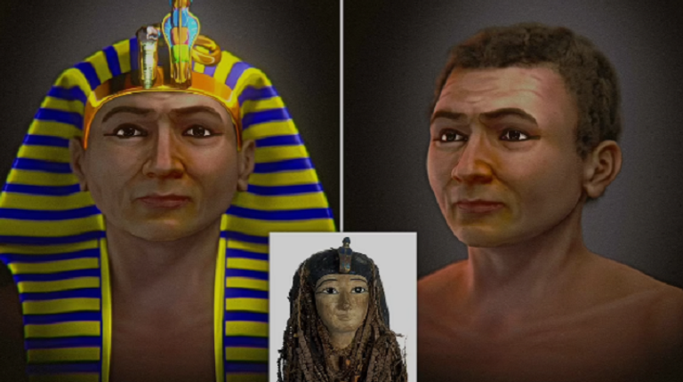 صورة أمنحتب بعد استعادة وجهه