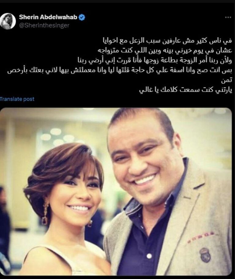 شيرين عبدالوهاب وشقيقها محمد