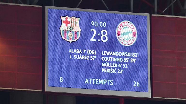 بايرن وبرشلونة هانز فليك وخوان لابورتا