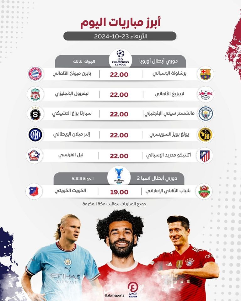 مباريات اليوم