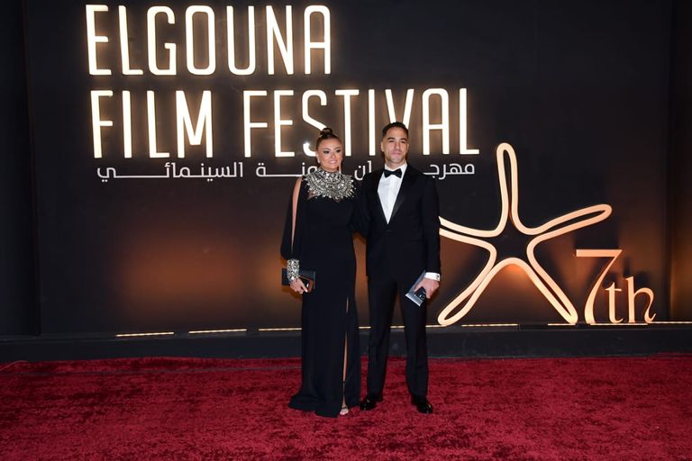 أشرف زكي وروجينا في مهرجان الجونة