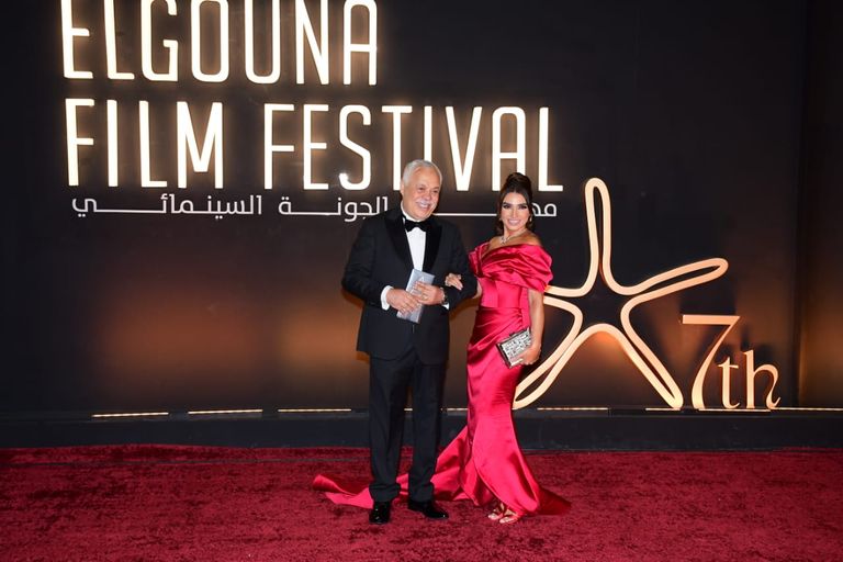 أشرف زكي وروجينا في مهرجان الجونة
