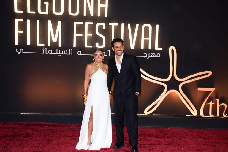 أشرف زكي وروجينا في مهرجان الجونة