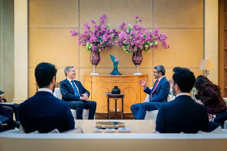 الشيخ عبدالله بن زايد آل نهيان وأنتوني بلينكن