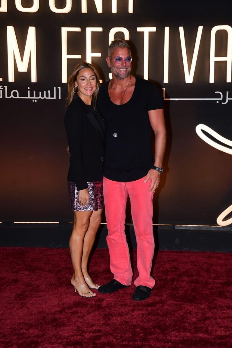 تامر هجرس وزوجته