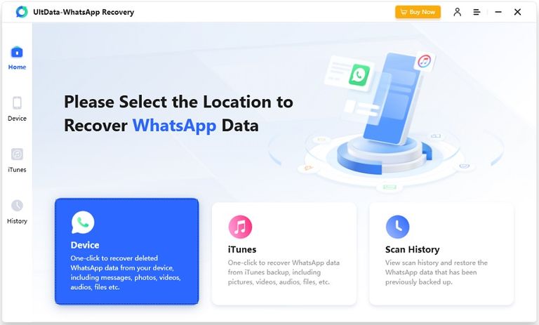 UltData WhatsApp Recovery   كيفية استعادة الرسائل المحذوفة على واتساب للأندوريد والآيفون