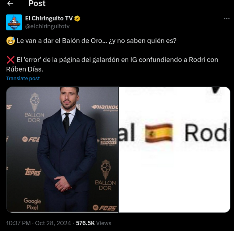 رودري مع الكرة الذهبية