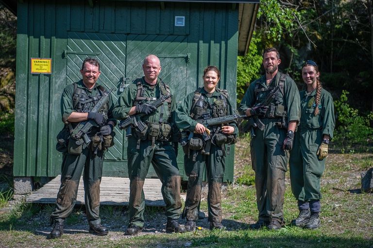 ولية عهد السويد خلال التدريبات