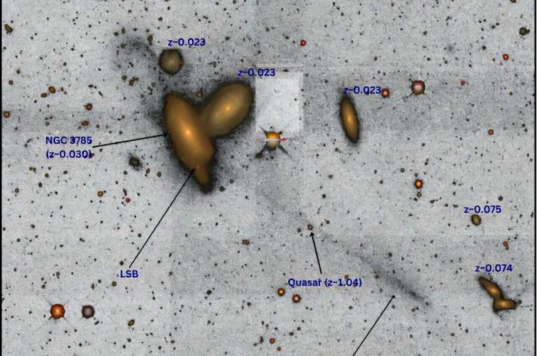 الذيول المدية هي تيارات طويلة ورفيعة من النجوم والغاز