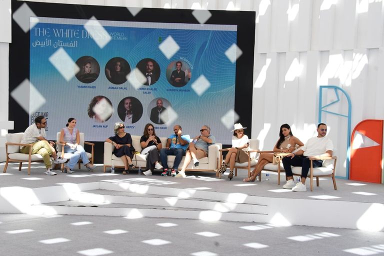 أبطال فيلم الفستان الأبيض بعد انسحاب سلوى محمد