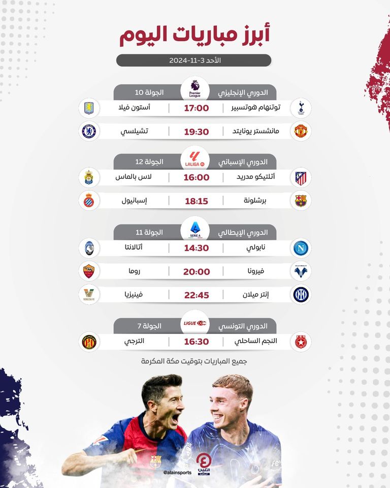 مباريات اليوم