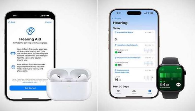 آيفون وسماعة AirPods Pro 2 وساعة أبل