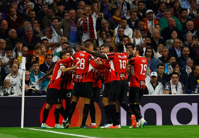 مباراة ريال مدريد وميلان في دوري أبطال أوروبا