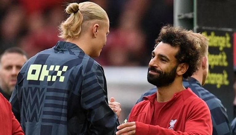 محمد صلاح وإيرلينغ هالاند