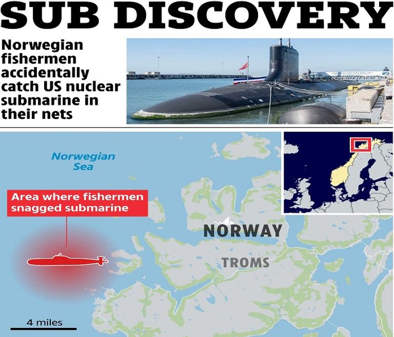 مكان العثور على العثور على الغواصة